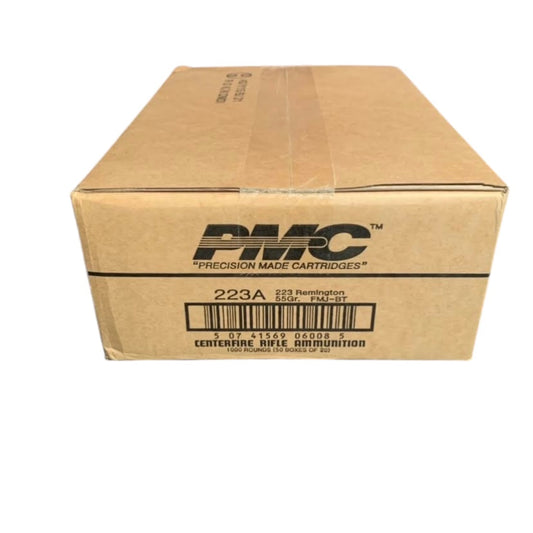 Free Shipping - PMC Bronze .223 Rem Ammo 1000 Round Case 55gr FMJ BT - 223A