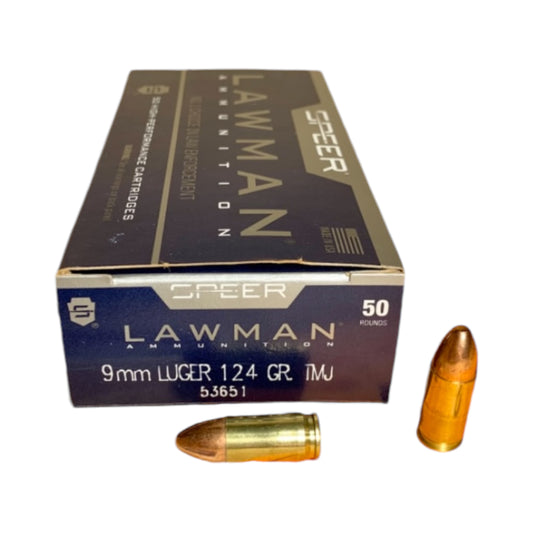 Free Shipping - Speer Lawman 9mm Ammo 1000 Round Case 124gr TMJ - 53651