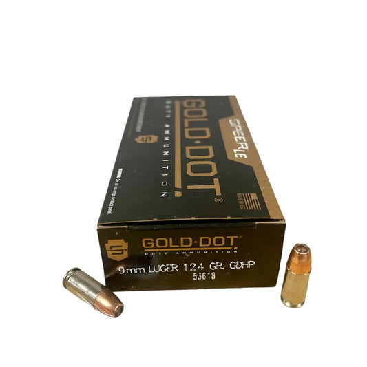 Free Shipping - Speer Gold Dot 9mm Ammo 500 Rounds 124gr GDHP - 53618