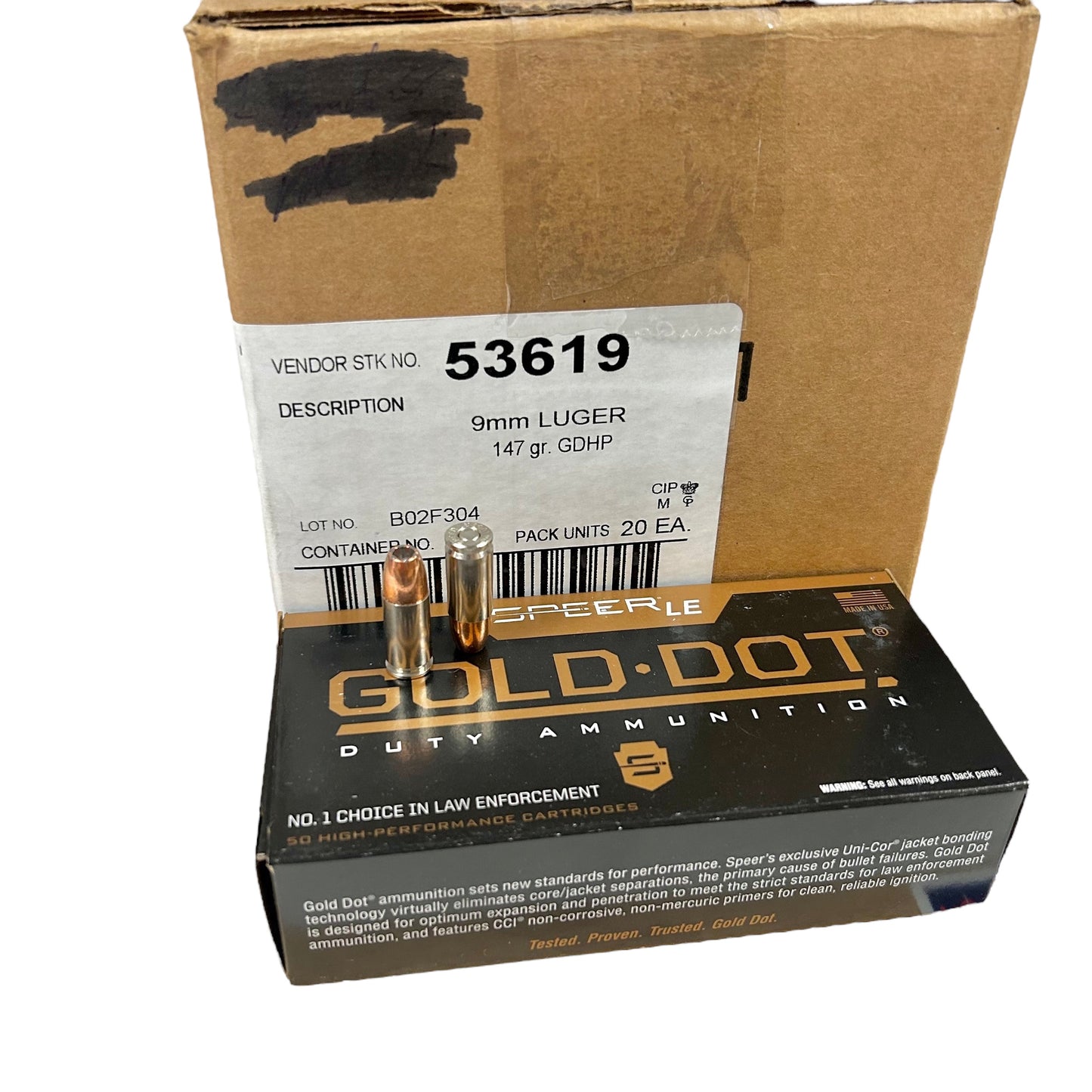 Free Shipping - Speer Gold Dot 9mm Ammo 1000 Round Case 147gr GDHP - 53619