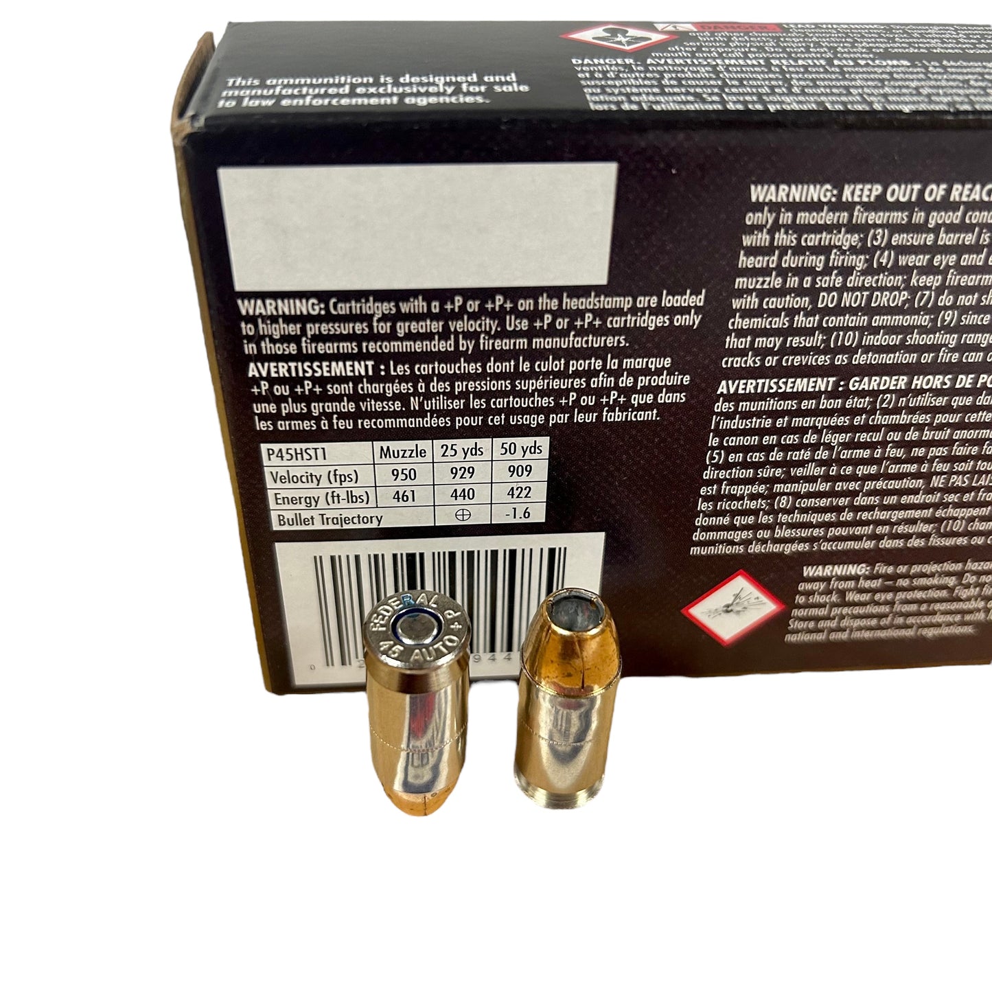 Free Shipping - Federal Premium HST .45 ACP +P Ammo 500 Rounds 230gr JHP - P45HST1