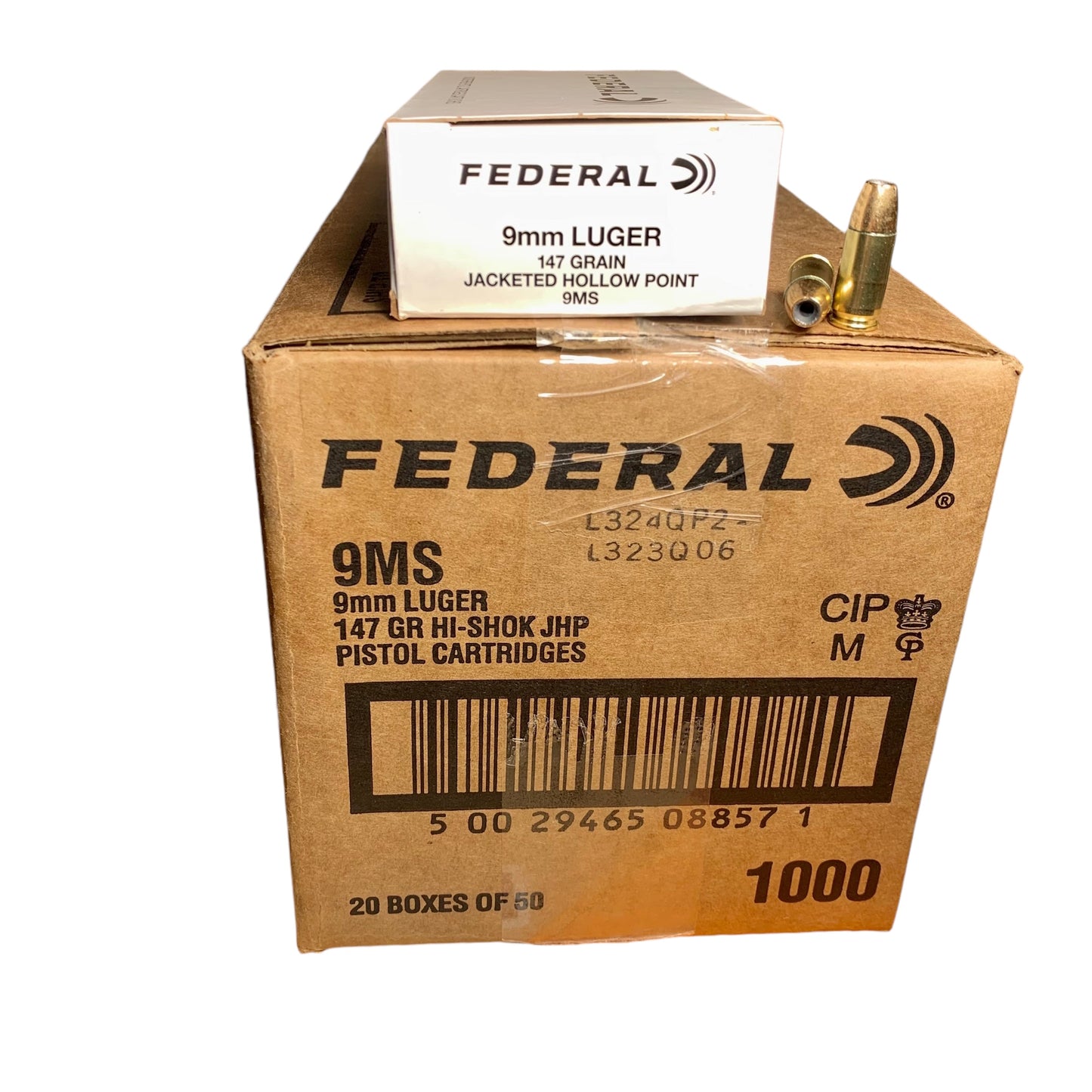 Free Shipping - Federal Classic Hi-Shok 9mm Luger Ammo 1000 Round Case 147gr JHP - 9MS